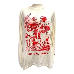 Vintage Jane’s Addiction 100% Cotton Long Sleeve 2XL Concert Band Shirt 90s